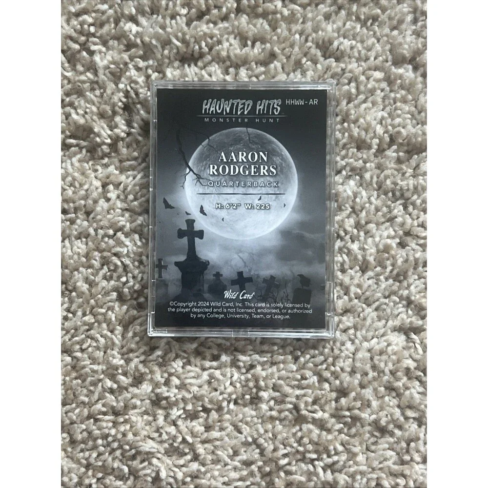 2024 Aaron Rodgers Wild Card Haunted Hits 2/2 Werewolf Oil Spill